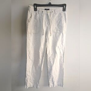 Gap Flax Linen Oatmeal Beige Pants Size 0